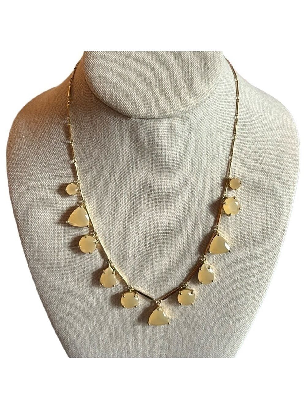Kate Spade Twinkle Light Necklace with Light Pale Peachy Gold Stones